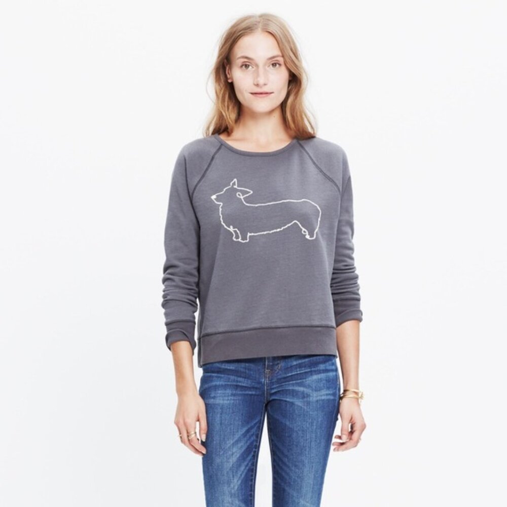 Madewell Corgi Sweatshirt in Gray